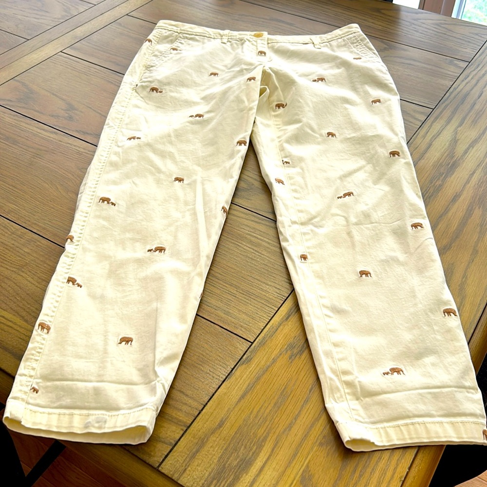 Talbots relaxed chino cropped pants size 2p.